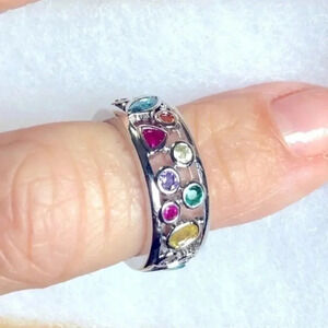 Semi Precious Gemstone 925 Silver Ring NWT